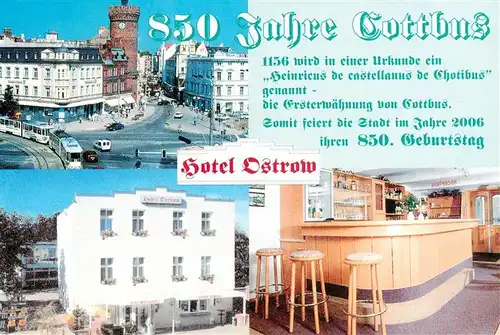 AK / Ansichtskarte  Cottbus Hotel Ostrow Bar Ortspartie