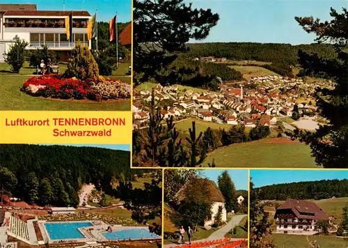 AK / Ansichtskarte  Tennenbronn Kurhaus Panorama Freibad Schwarzwaldhaeuser