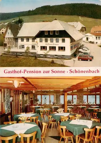 AK / Ansichtskarte  Schoenenbach_Furtwangen Gasthof Pension zur Sonne Gastraum