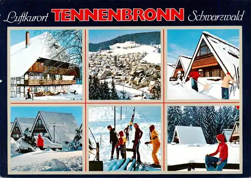 AK / Ansichtskarte 73941445 Tennenbronn Ferienpark Bungalows Ortsansicht Skifahren