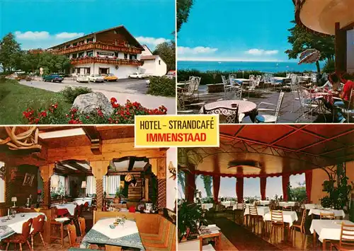 AK / Ansichtskarte 73941493 Immenstaad_Bodensee Hotel Strandcafe Heinzler Terrasse Gastraeume