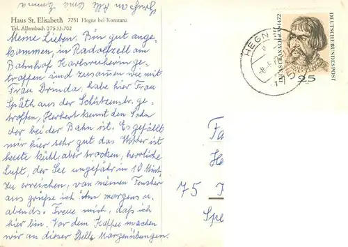 AK / Ansichtskarte  Hegne_Konstanz Haus St Elisabeth