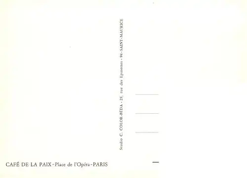 AK / Ansichtskarte  Paris_75 Cafe de la Paix Place de l'Opera