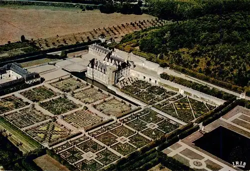 AK / Ansichtskarte  Villandry_37_Indre-et-Loire Le chateau et les jardins Vue aerienne
