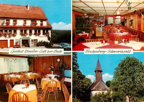 AK / Ansichtskarte 73941591 Buchenberg_Koenigsfeld_Schwarzwald Gasthof Pension Cafe zur Linde Gastraeume Kapelle