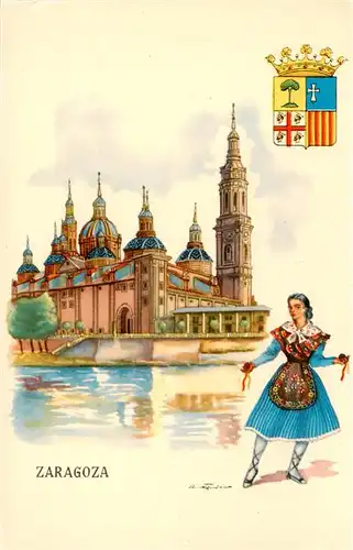 AK / Ansichtskarte  Zaragoza_Saragossa_ES Palast Landestracht