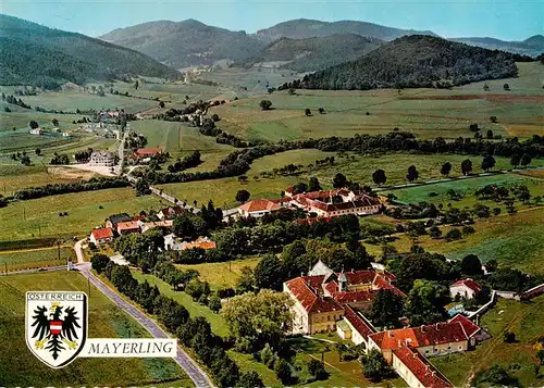 AK / Ansichtskarte 73941613 Mayerling_Baden_Niederoesterreich_AT Fliegeraufnahme Karmeliterinnenkloster Ehem Jagdschloss