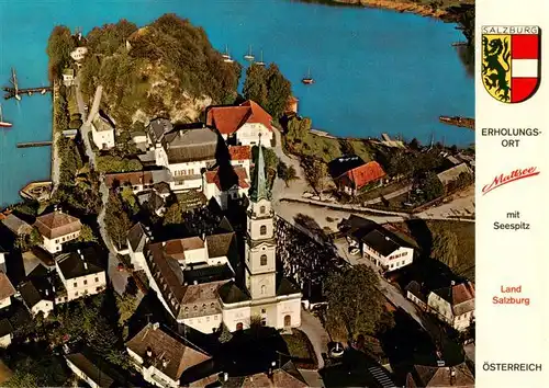 AK / Ansichtskarte  Mattsee_Salzburg_AT Ortskern mit Seespitz und Schlossberg