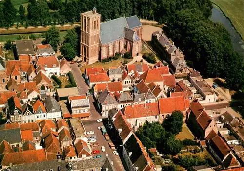 AK / Ansichtskarte  Elburg_aan_Zee_NL N. H. Kerk met omgeving in vogelvlucht