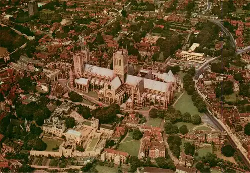 AK / Ansichtskarte  Lincoln__UK Cathedral aerial view