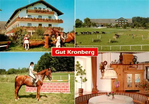 AK / Ansichtskarte 73941743 Kronberg_Hoeslwang_Chiemgau Gut Kronberg Reiterhof Springplatz