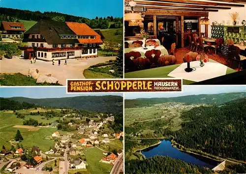 AK / Ansichtskarte 73941751 Haeusern_Schwarzwald Gasthof Pension Schoepperle Schluchsee Luftaufnahme
