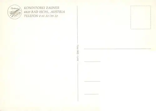 AK / Ansichtskarte  Bad_Ischl_Salzkammergut_AT Konditorei Zauner