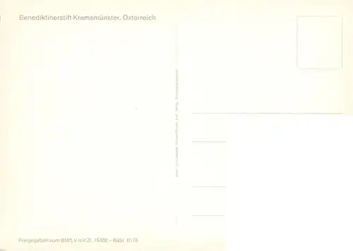 AK / Ansichtskarte  Kremsmuenster_Oberoesterreich_AT Benediktinerstift