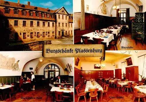 AK / Ansichtskarte 73941805 Kulmbach Burgschaenke Plassenburg Bierstube Markgrafen-Saal Gute Stube