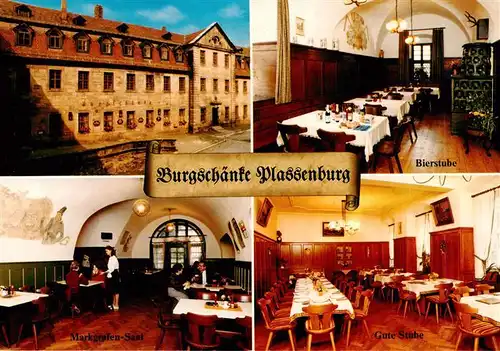 AK / Ansichtskarte  Kulmbach Burgschaenke Plassenburg Bierstube Markgrafen-Saal Gute Stube