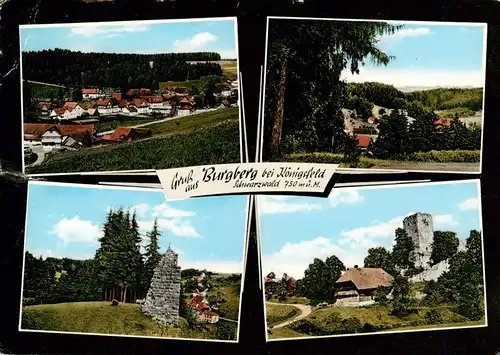 AK / Ansichtskarte 73941848 Burgberg_Koenigsfeld_Schwarzwald Panorama Teilansichten Burgruine Schwarzwaldhaus