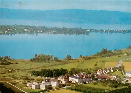 AK / Ansichtskarte  Hegne_Konstanz Fliegeraufnahme mit Marianum Kloster und Bodensee