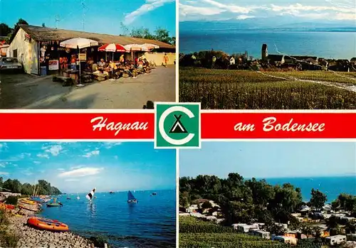 AK / Ansichtskarte  Hagnau_Bodensee Camping Alpenblick Panorama Strand