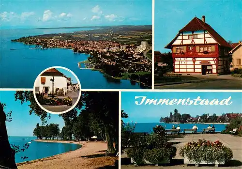 AK / Ansichtskarte 73941888 Immenstaad_Bodensee Fliegeraufnahme Pulverhaus Strand Promenade