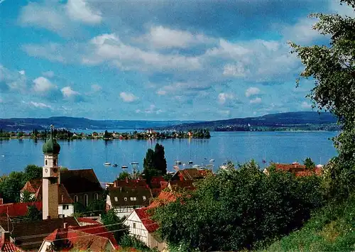 AK / Ansichtskarte  Allensbach_Bodensee mit der Insel Reichenau und dem Schweizer Ufer