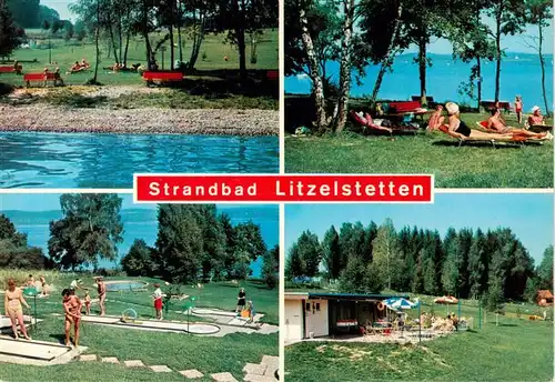 AK / Ansichtskarte 73941920 Litzelstetten_Konstanz Strandbad Minigolf Kiosk