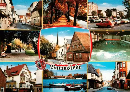 AK / Ansichtskarte  Barmstedt Strassen Alleen Parkplatz Park Hallenbad Gasthaus Bootsliegeplatz