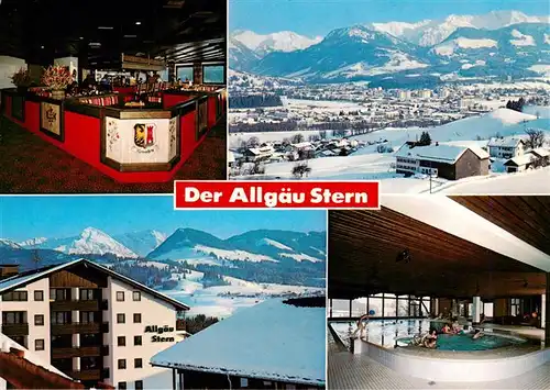 AK / Ansichtskarte 73941940 Sonthofen__Oberallgaeu Der Allgaeu Stern Hotelpark auf der Staiger Alp Hallenbad