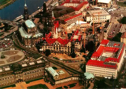 AK / Ansichtskarte  Dresden_Elbe Kath Hofkirche Schloss Taschenberg Palais Stallhof Verkehrsmuseum