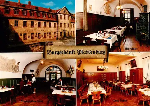 AK / Ansichtskarte  Plassenburg_Kulmbach Burgschaenke Plassenburg Bierstube Markgrafen Saal Gute Stube