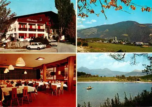 AK / Ansichtskarte  Natz_Brixen_Suedtirol Gasthof Floetscher Hof Gastraum Panorama Seepartie