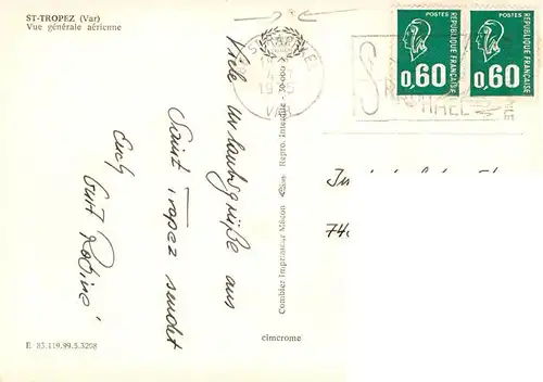 AK / Ansichtskarte  St-Tropez_83_Var Vue generale aerienne