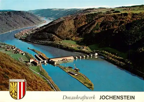AK / Ansichtskarte 73942026 Jochenstein_Niederbayern Donaukraftwerk Fliegeraufnahme