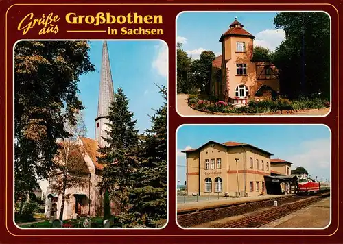 AK / Ansichtskarte  Grossbothen Kirche Wilhelm Ostwald Gedenkstaette Bahnhof