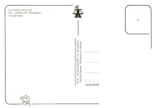 AK / Ansichtskarte  Josselin_56_Morbihan Vue generale aerienne