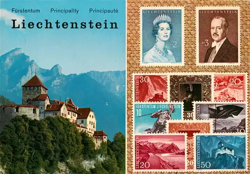 AK / Ansichtskarte  Briefmarkensprache Liechtenstein Fuerstentum 