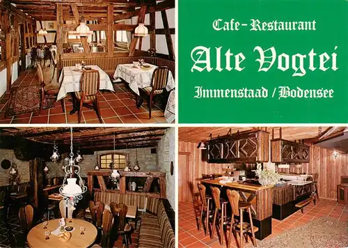 AK / Ansichtskarte  Immenstaad_Bodensee Cafe Restaurant Alte Vogtei Gastraeume Bar