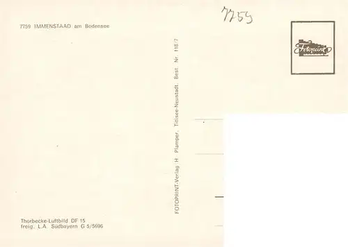 AK / Ansichtskarte  Immenstaad_Bodensee Fliegeraufnahme