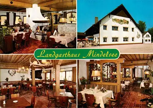 AK / Ansichtskarte  Allensbach_Bodensee Landgasthaus Mindelsee Gastraeume