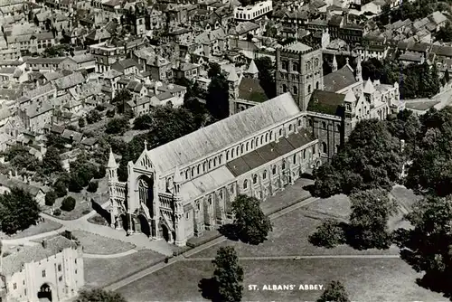 AK / Ansichtskarte  London__UK St. Albans' Abbey aerial view