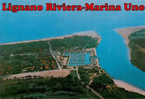 AK / Ansichtskarte 73942228 Lignano_Riviera_IT Marina Uno veduta aerea