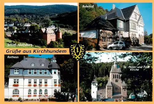 AK / Ansichtskarte 73942244 Kirchhundem Schloss Adolfsburg Bahnhof Rathaus Kirche