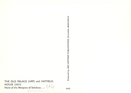 AK / Ansichtskarte  Salisbury___Wiltshire_UK The old Palace and Hatfield House aerial view