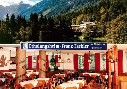 AK / Ansichtskarte  Oberstdorf VdK Erholungsheim Franz Fackler am Christlessee Gastraum