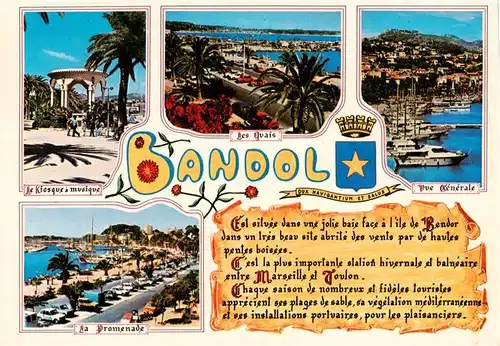 AK / Ansichtskarte  Bandol_83-sur-Mer Le Kiosque a musique Les Quais Vue generale La Promenade