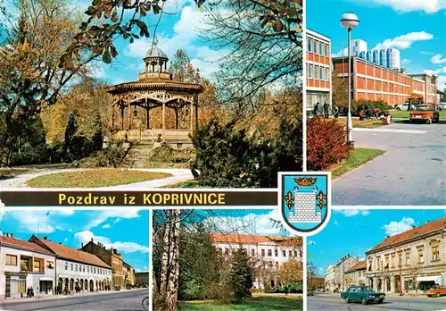 AK / Ansichtskarte 73942380 Koprivnica_Croatia Stadtpark Pavillon Motive Stadtzentrum