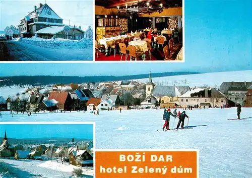 AK / Ansichtskarte 73942391 Bozi_Dar_Gottesgab_CZ Hotel Zeleny dum Wintersport