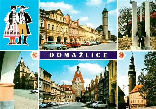 AK / Ansichtskarte  Domazlice_Domazlic_Taus_CZ Motive Stadtzentrum Denkmal