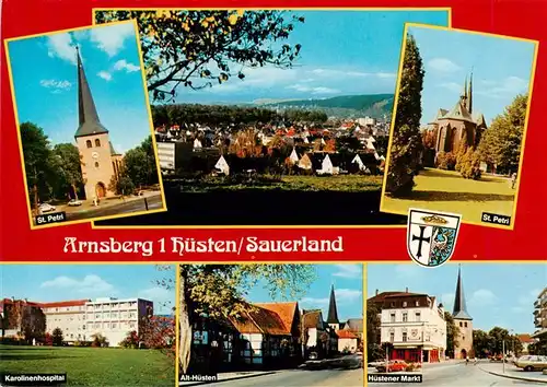 AK / Ansichtskarte 73942441 Arnsberg__Westfalen St Petri Panorama Karolinenhospital Alt Huesten Huestener Markt