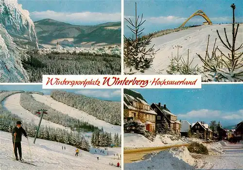 AK / Ansichtskarte 73942481 Winterberg__Hochsauerland_NRW Winterpanorama Teilansichten St Georgsprungschanze